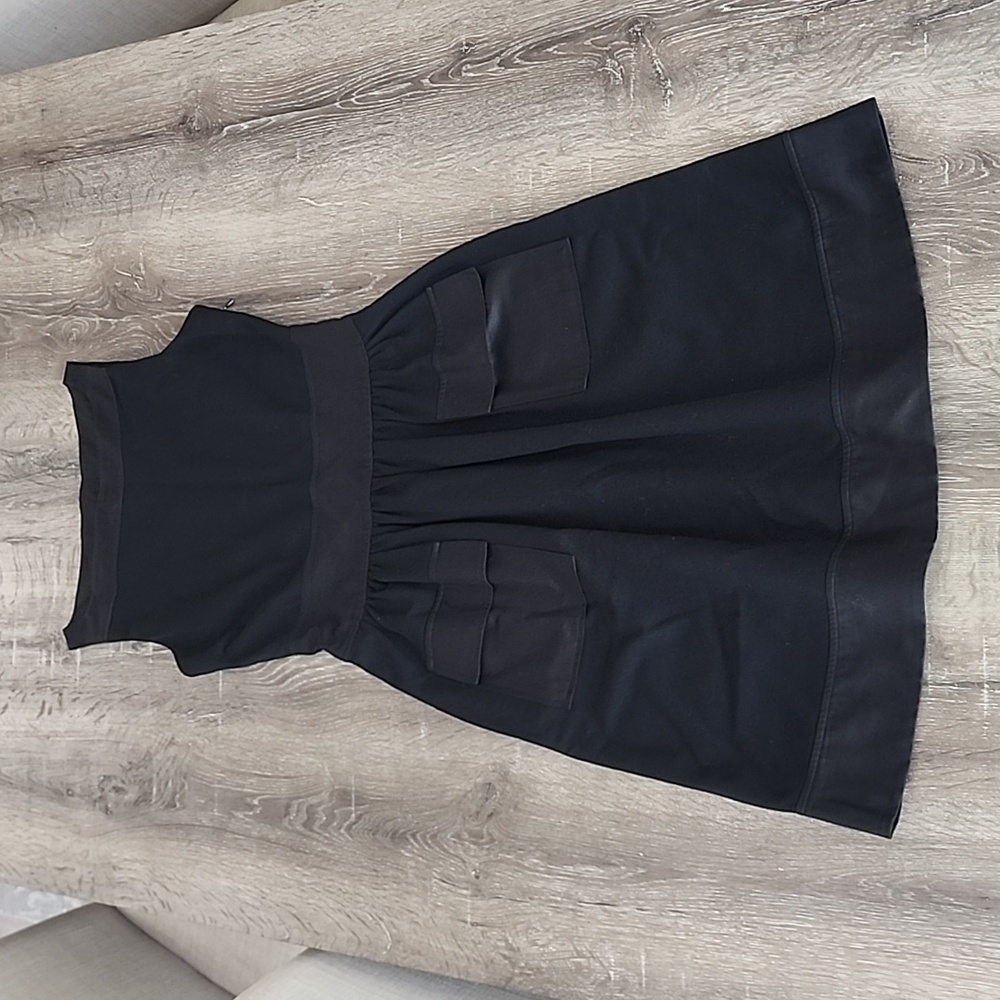 DVF Diane Von Furstenburg Zanne Ruched W/ Pockets Sheath Dress Black Size 6 - Picture 9 of 10